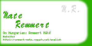 mate remmert business card
